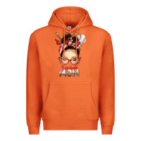 Carrot Baseball Mom Messy Bun Premium Hoodie - texasbilliewilder