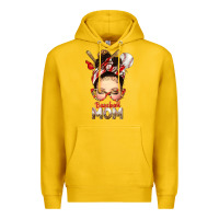 Lemon Baseball Mom Messy Bun Premium Hoodie - texasbilliewilder