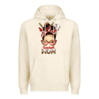 Tofu Baseball Mom Messy Bun Premium Hoodie - texasbilliewilder