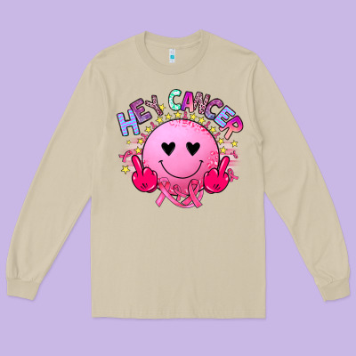 Hey Cancer Long Sleeve Tee Designed By Jahusdesignshop