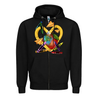 Black heart pencil Zipper Hoodie - NancyCooperArtShop