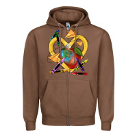 Chestnut heart pencil Zipper Hoodie - NancyCooperArtShop