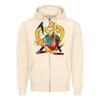 Sandshell heart pencil Zipper Hoodie - NancyCooperArtShop