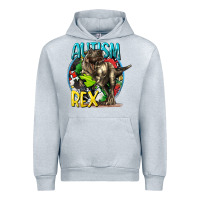 Heather Grey Autism Rex Urban Hoodie - CowGirlArtShop