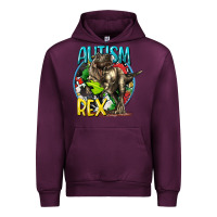 Mauve Wine Autism Rex Urban Hoodie - CowGirlArtShop