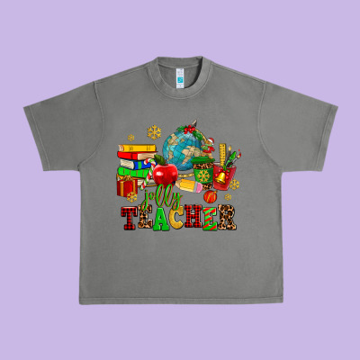 Christmas Jolly Teachers Urban Heavy Tee Designed By Adodesignshop
