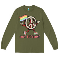 Army Green love everyone Long Sleeve Tee - MaliasSmallBusiness