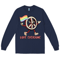 Navy love everyone Long Sleeve Tee - MaliasSmallBusiness