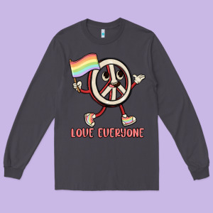 Love Everyone Long Sleeve Tee Designed By Maliassmallbusiness