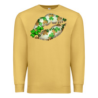 Antique Gold St. Patricks Day White Lips Premium Sweatshirt - Bettercallsaul