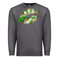 Charcoal Heather St. Patricks Day White Lips Premium Sweatshirt - Bettercallsaul