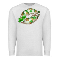 Oatmeal Heather St. Patricks Day White Lips Premium Sweatshirt - Bettercallsaul