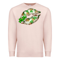Pale Pink St. Patricks Day White Lips Premium Sweatshirt - Bettercallsaul