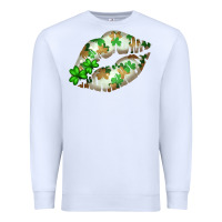 White St. Patricks Day White Lips Premium Sweatshirt - Bettercallsaul