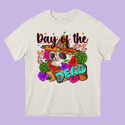 Mexican Day Of The Dead Heavy Core Tee Designed By Zillion Design Studio