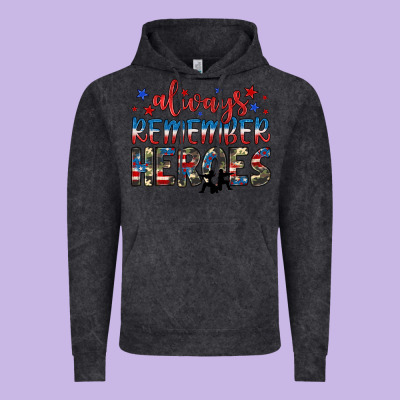 Always Remember Heroes Vintage Hoodie Designed By Jahusdesignshop