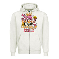 Oatmeal Heather im not bossy i just have leadership skills Zipper Hoodie - NancyCooperArtShop