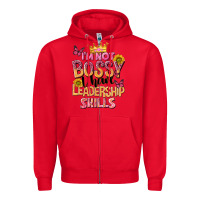 Red im not bossy i just have leadership skills Zipper Hoodie - NancyCooperArtShop