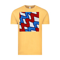 Vintage Mustard Glitter 4th Of July Seamless Pattern Vintage Tee - BundleAndBundleShop