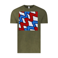 Vintage Olive Glitter 4th Of July Seamless Pattern Vintage Tee - BundleAndBundleShop