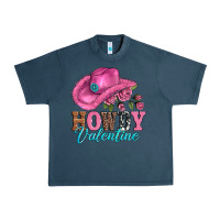 Midnight Navy valentines day cowgirl hat and howdy Urban Heavy Tee - AdoDesignShop