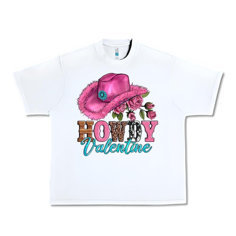 Valentines Day Cowgirl Hat And Howdy Urban Heavy Tee by AdoDesignShop | Teevron