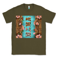 Army Green Western Mama Pink Roses Classic Tee - LillyAllenDesigns