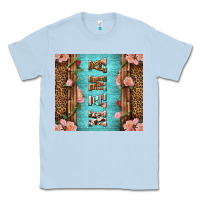 Dusty Blue Western Mama Pink Roses Classic Tee - LillyAllenDesigns