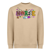 Mushroom mardi gras nurse leopard cowhide glitter Heavyweight Sweatshirt - Artiststas