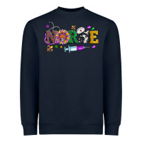 Navy mardi gras nurse leopard cowhide glitter Heavyweight Sweatshirt - Artiststas