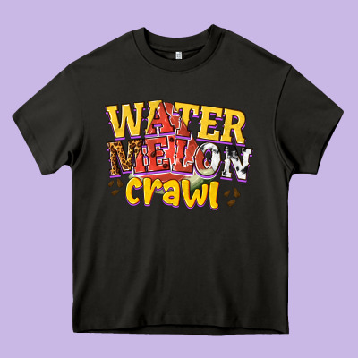 Watermelon Crawl Heavy Core Tee Designed By Texasbilliewilder