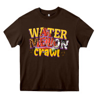 Chocolate Brown watermelon crawl Heavy Core Tee - texasbilliewilder