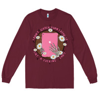 Burgundy i don't watch prn i read it like a fucking lady Long Sleeve Tee - MaliasSmallBusiness