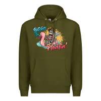 Army Green Bitches be floatin' skeleton summer Premium Hoodie - NancyCooperArtShop