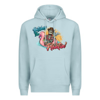 Blue Mist Bitches be floatin' skeleton summer Premium Hoodie - NancyCooperArtShop