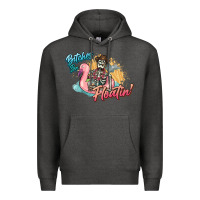 Charcoal Heather Bitches be floatin' skeleton summer Premium Hoodie - NancyCooperArtShop