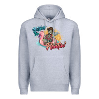 Heather Grey Bitches be floatin' skeleton summer Premium Hoodie - NancyCooperArtShop