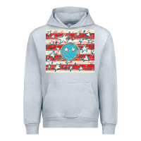 Heather Grey America flag smiley  tumbler Urban Hoodie - HowdyJamesFarm