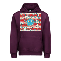 Mauve Wine America flag smiley  tumbler Urban Hoodie - HowdyJamesFarm