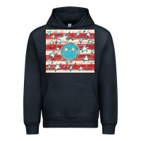 Navy America flag smiley  tumbler Urban Hoodie - HowdyJamesFarm