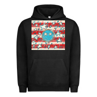Pigment Black America flag smiley  tumbler Urban Hoodie - HowdyJamesFarm