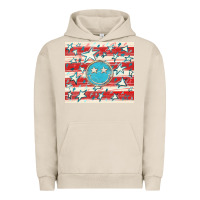 Pigment French Oak America flag smiley  tumbler Urban Hoodie - HowdyJamesFarm