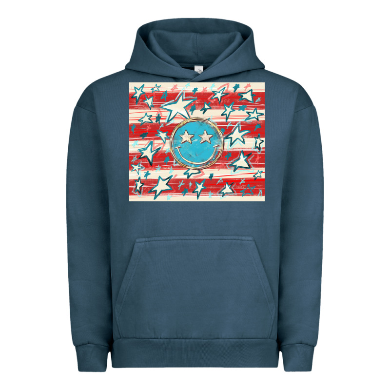 America Flag Smiley  Tumbler Urban Hoodie by HowdyJamesFarm | Teevron