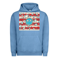Pigment Pebble Blue America flag smiley  tumbler Urban Hoodie - HowdyJamesFarm