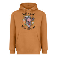 Just A Girl Who Loves Pigs Floral Wreath Heavyweight Hoodie | Teevron