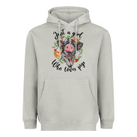 Moon Dust just a girl who loves pigs floral wreath Heavyweight Hoodie - BarkalooDesign