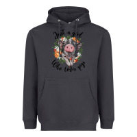 Smoke just a girl who loves pigs floral wreath Heavyweight Hoodie - BarkalooDesign