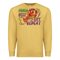 Antique Gold pinch peel eat repeat crawfish Premium Sweatshirt - RanaPortraitStore