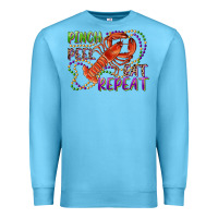 Ocean Blue pinch peel eat repeat crawfish Premium Sweatshirt - RanaPortraitStore