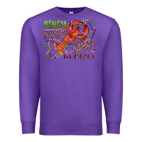 Purple pinch peel eat repeat crawfish Premium Sweatshirt - RanaPortraitStore